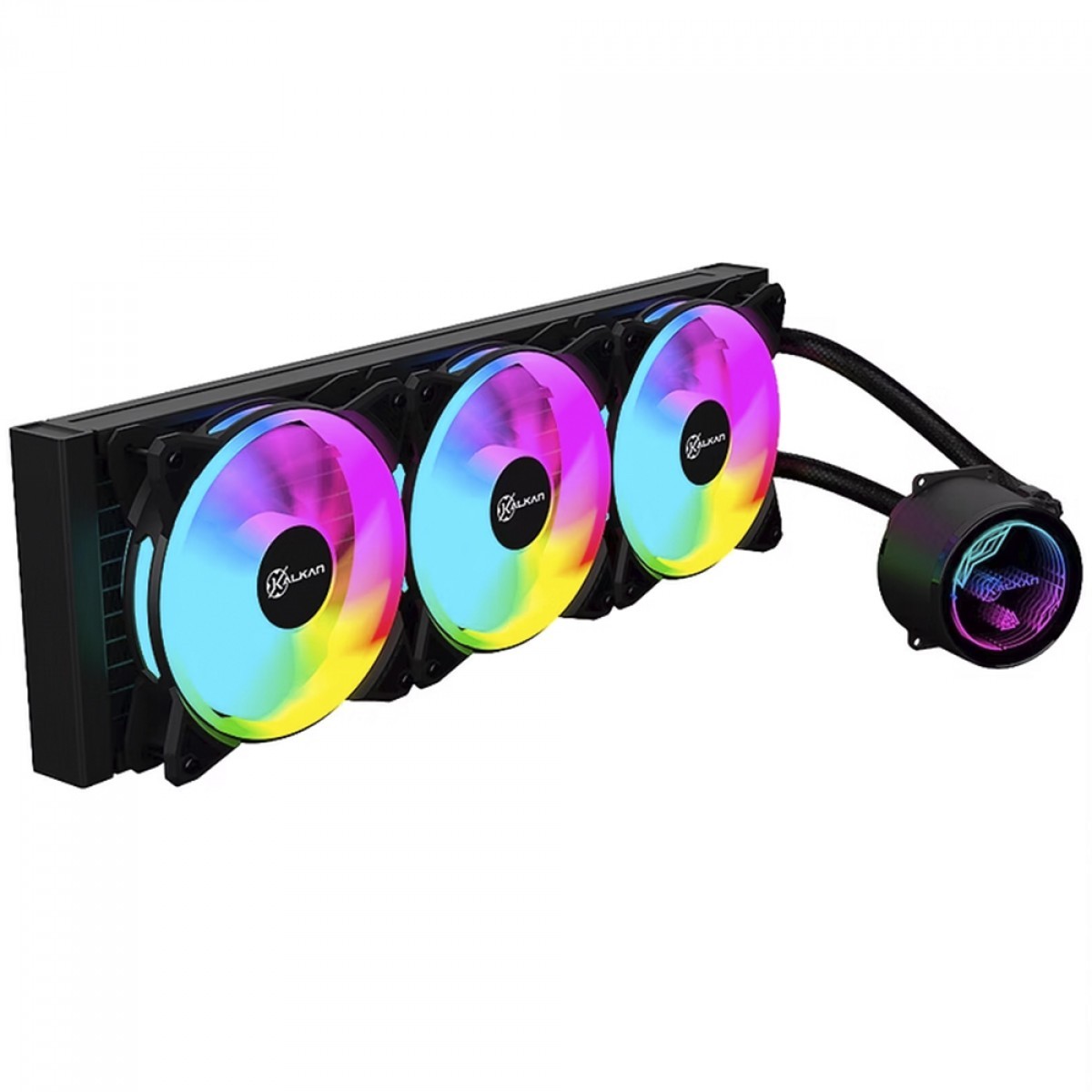 Water Cooler Kalkan Iota V2 360, Rainbow, 360mm, Intel-AMD, Preto, KLK00069