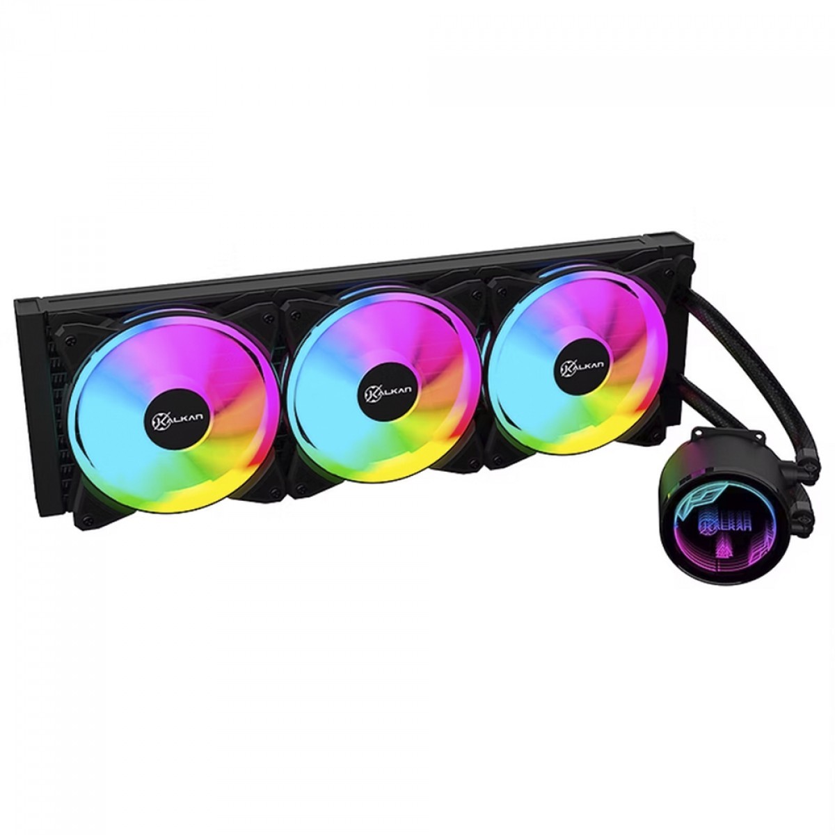 Water Cooler Kalkan Iota V2 360, Rainbow, 360mm, Intel-AMD, Preto, KLK00069