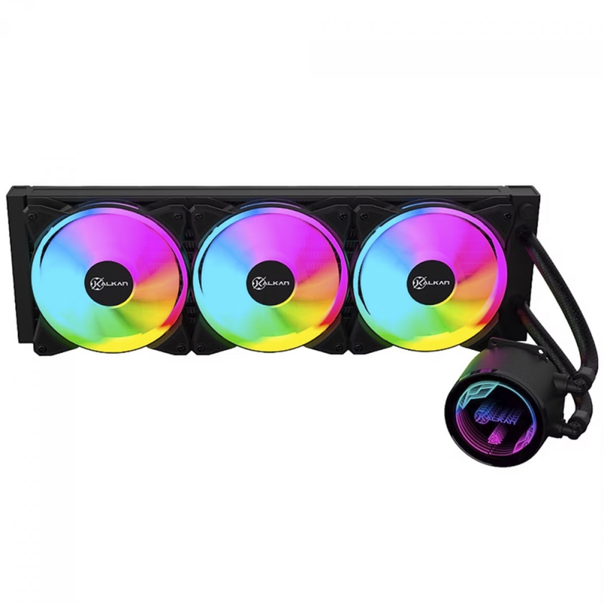 Water Cooler Kalkan Iota V2 360, Rainbow, 360mm, Intel-AMD, Preto, KLK00069