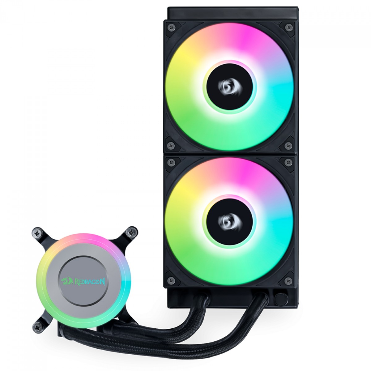 Water Cooler Lian Li x Redragon Galahad II lite 240, 240mm, ARGB, Intel-AMD, Black, Compatível Com LGA 1851, GA2L24RB-RD BLACK