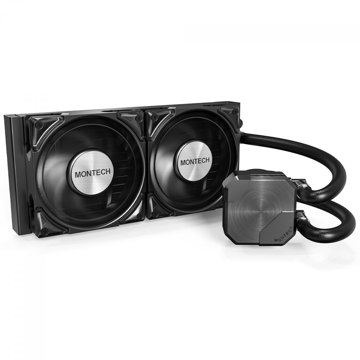 Water Cooler Montech HyperFlow Silent, 240mm, Intel-AMD, PWM, Preto  