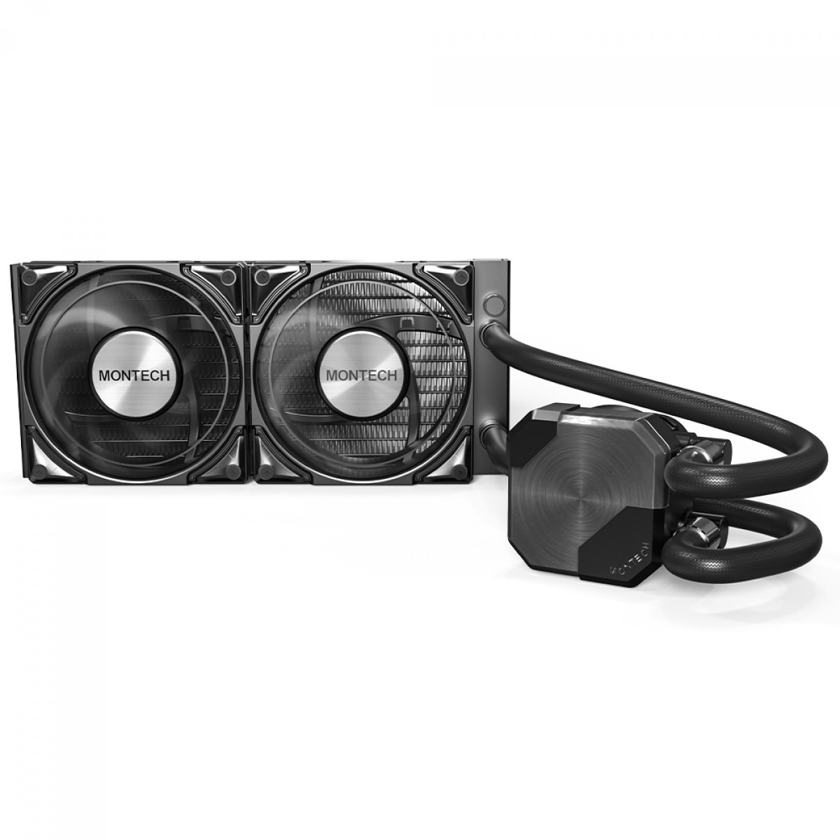 Water Cooler Montech HyperFlow Silent, 240mm, Intel-AMD, PWM, Preto  