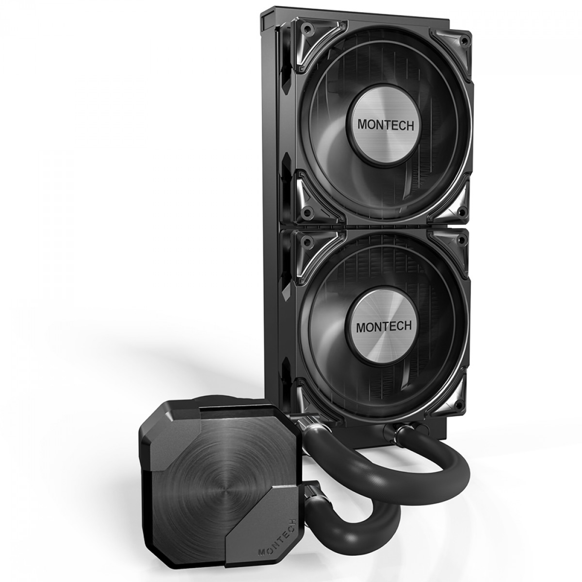 Water Cooler Montech HyperFlow Silent, 240mm, Intel-AMD, PWM, Preto  