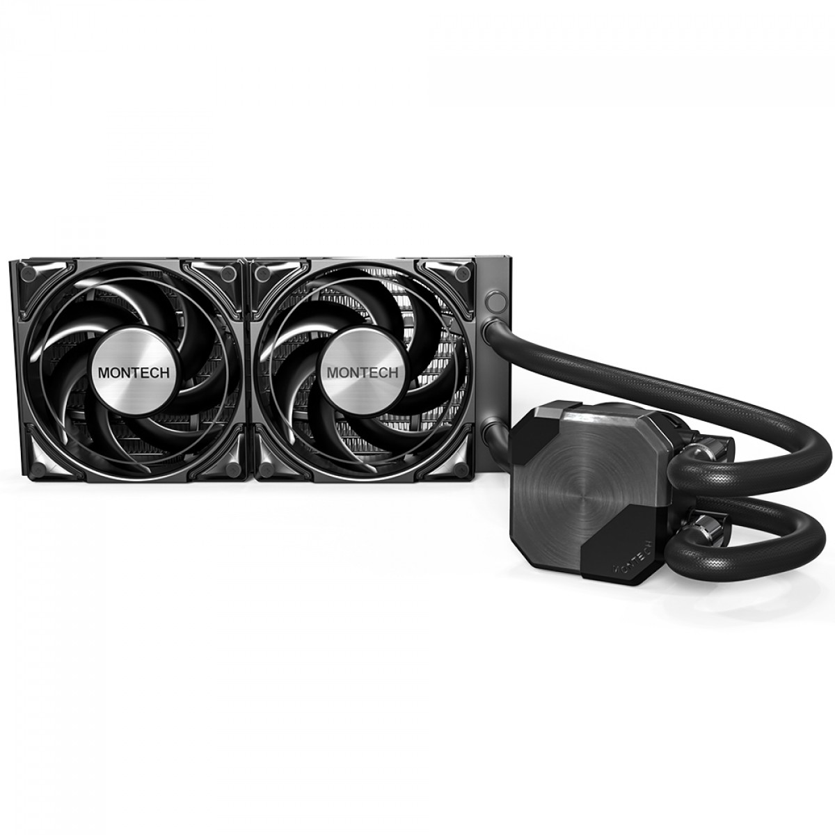 Water Cooler Montech HyperFlow Silent, 240mm, Intel-AMD, PWM, Preto  
