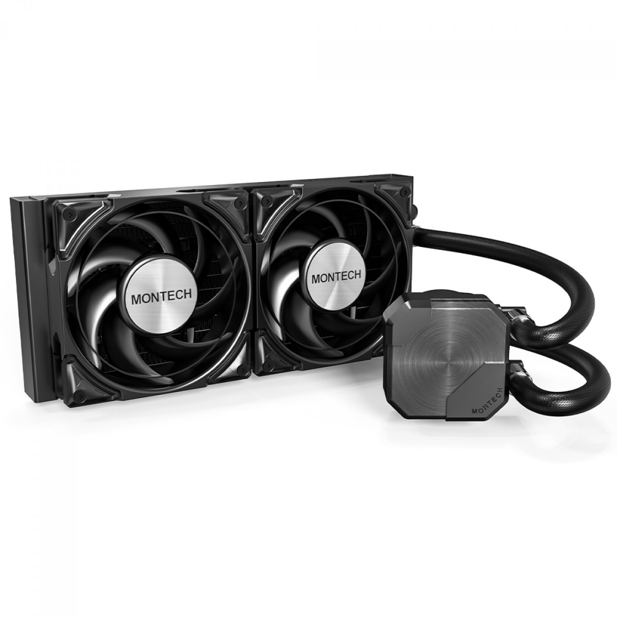 Water Cooler Montech HyperFlow Silent, 240mm, Intel-AMD, PWM, Preto  
