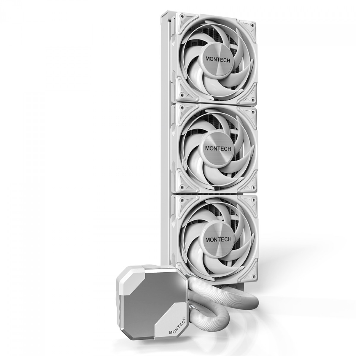 Water Cooler Montech HyperFlow Silent, 360mm, Intel-AMD, PWM, Branco