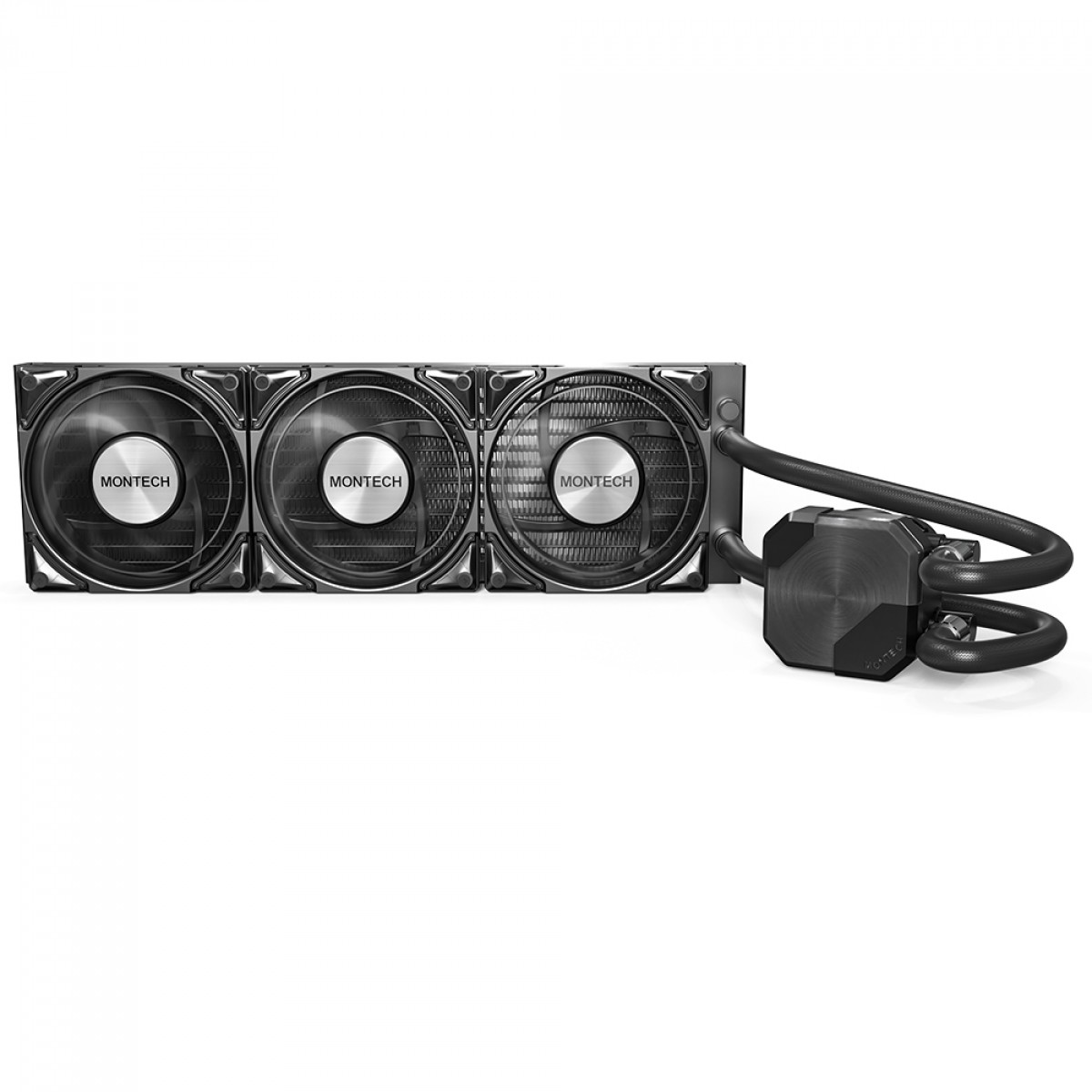 Water Cooler Montech HyperFlow Silent, 360mm, Intel-AMD, PWM, Preto  