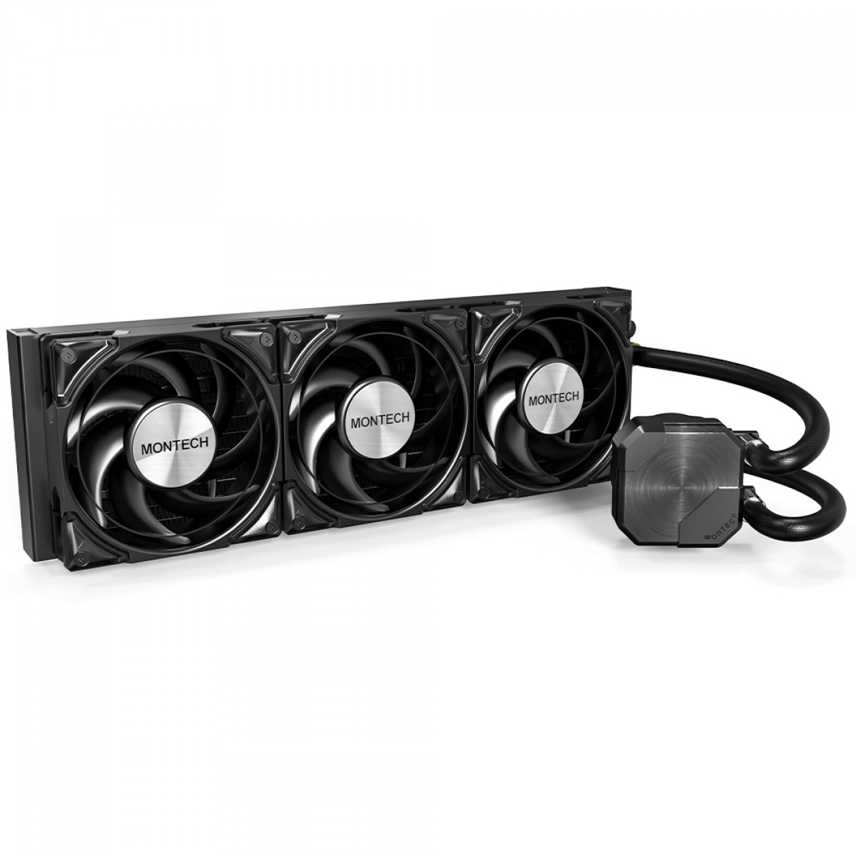 Water Cooler Montech HyperFlow Silent, 360mm, Intel-AMD, PWM, Preto  