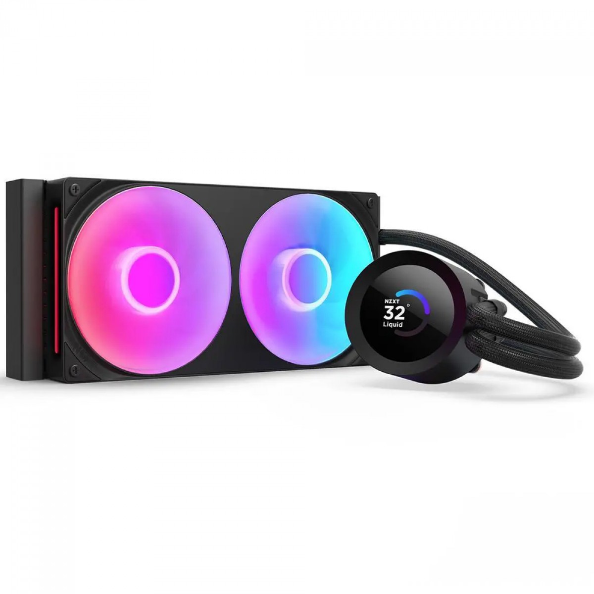 Water Cooler NZXT Kraken Plus 240 RGB, 240mm, Com Display LCD, INTEL/AMD, Preto, RL-KR240-B2
