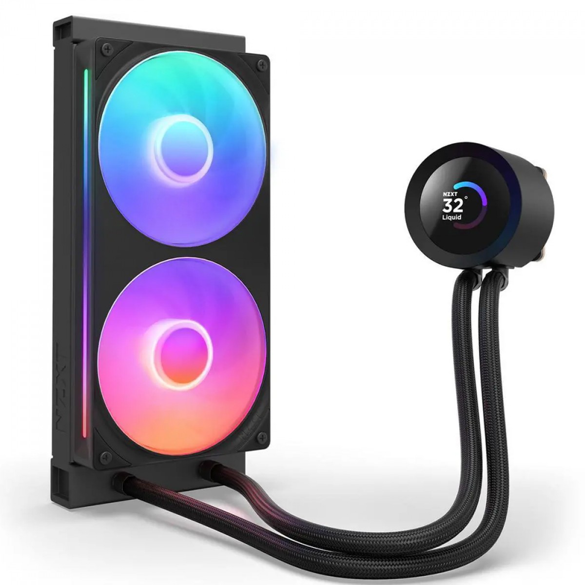 Water Cooler NZXT Kraken Plus 240 RGB, 240mm, Com Display LCD, INTEL/AMD, Preto, RL-KR240-B2