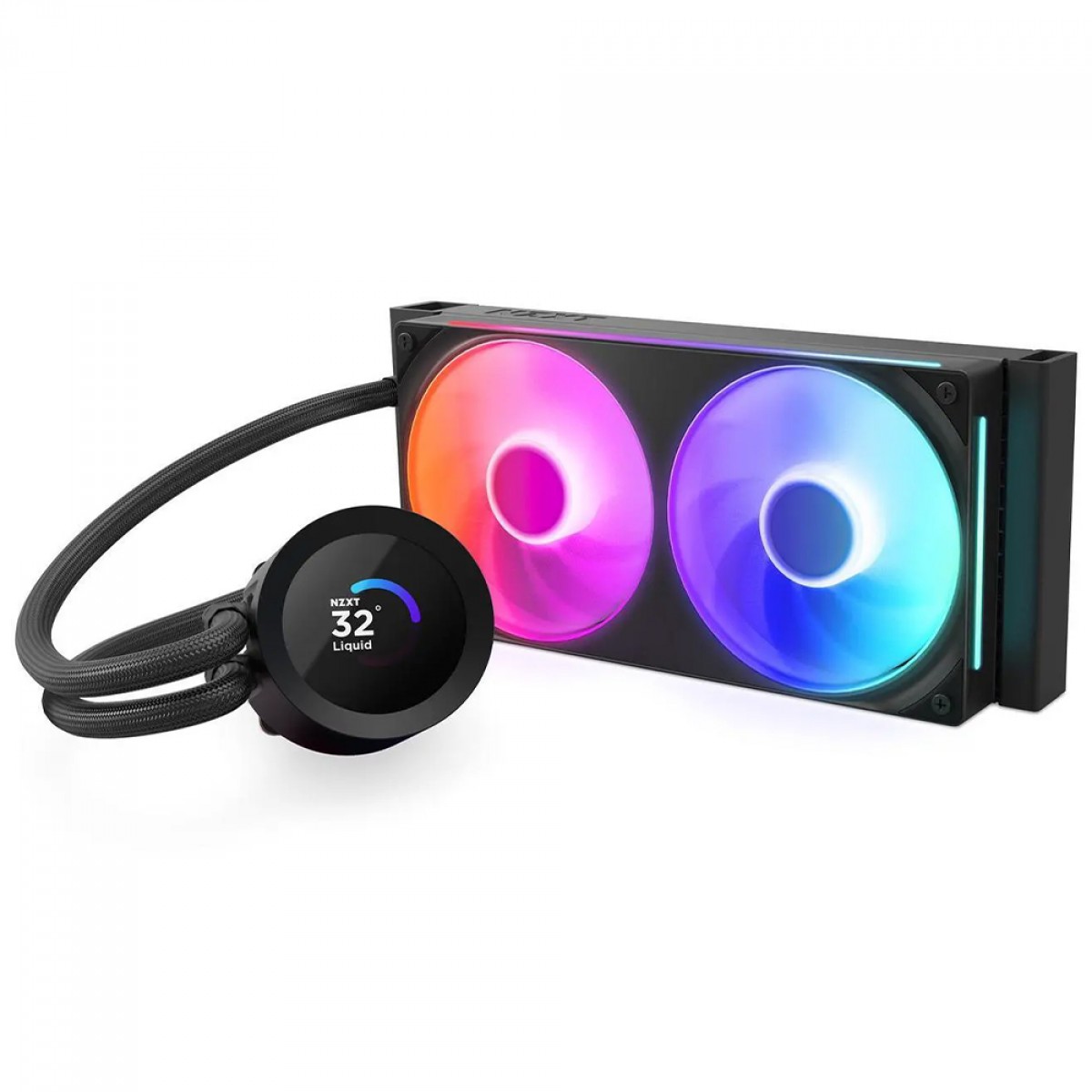 Water Cooler NZXT Kraken Plus 240 RGB, 240mm, Com Display LCD, INTEL/AMD, Preto, RL-KR240-B2