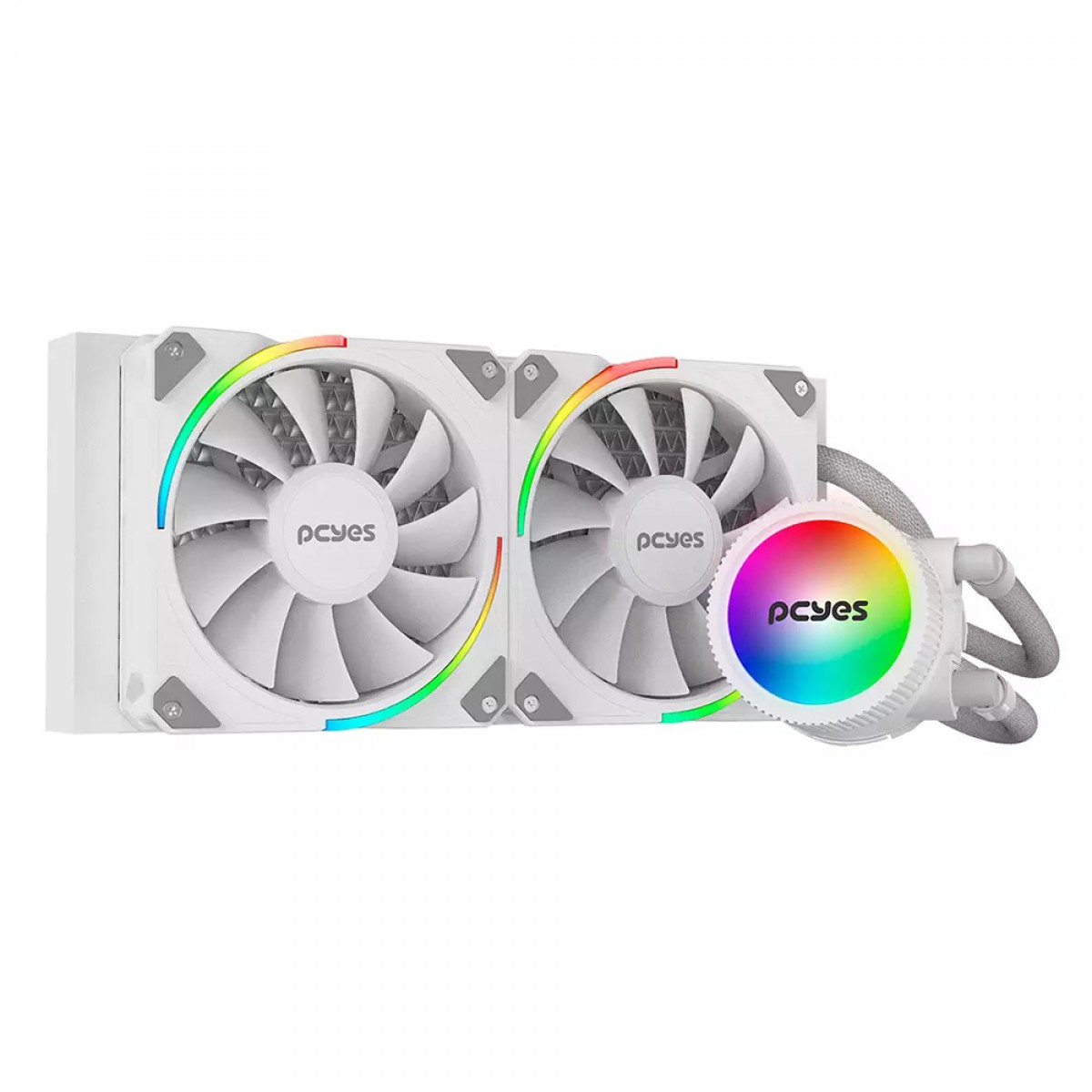 Water Cooler PCYES Sangue Frio 3 ARGB White Ghost, 240mm, Intel-AMD, Branco, ARGBSF3240WGBR