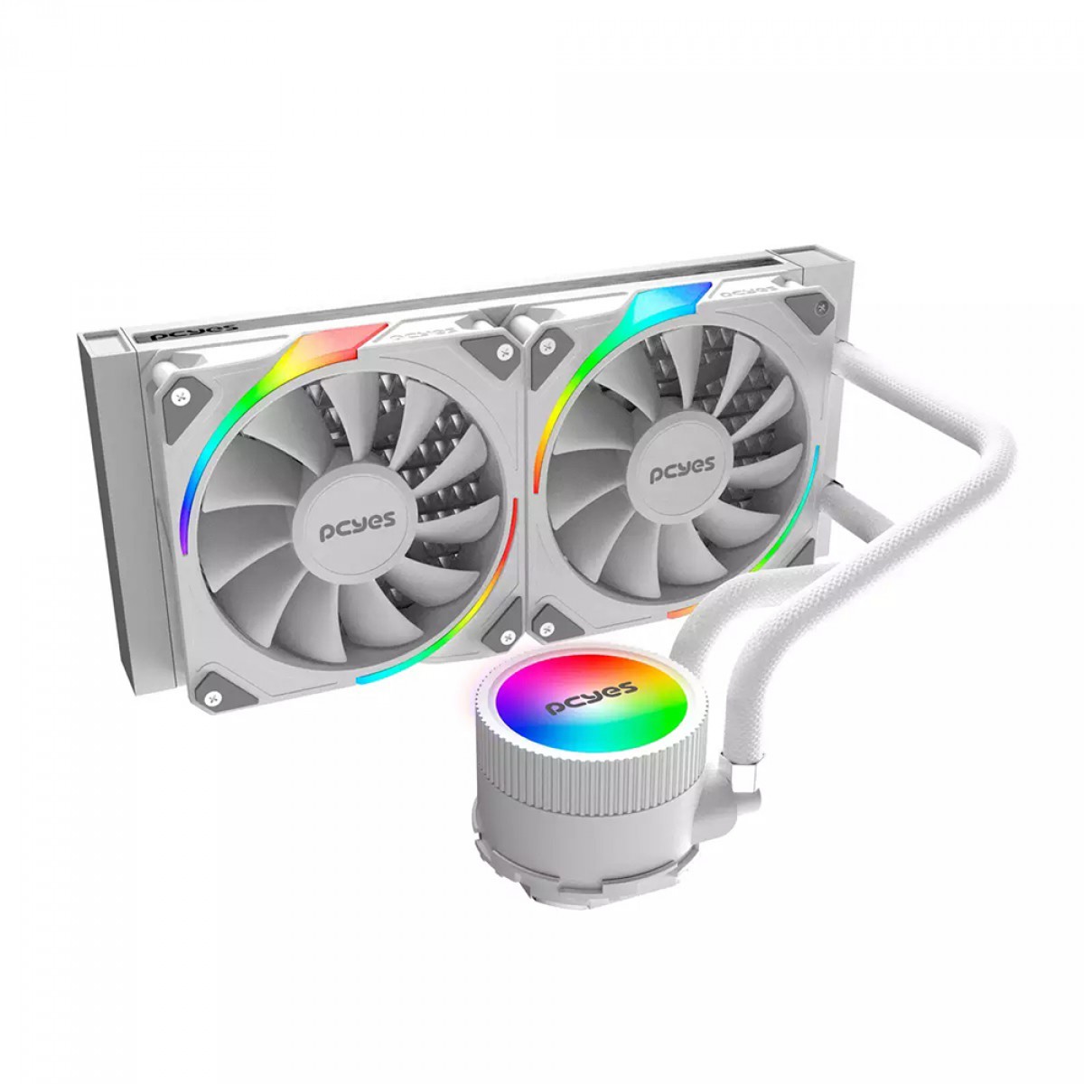 Water Cooler PCYES Sangue Frio 3 ARGB White Ghost, 240mm, Intel-AMD, Branco, ARGBSF3240WGBR