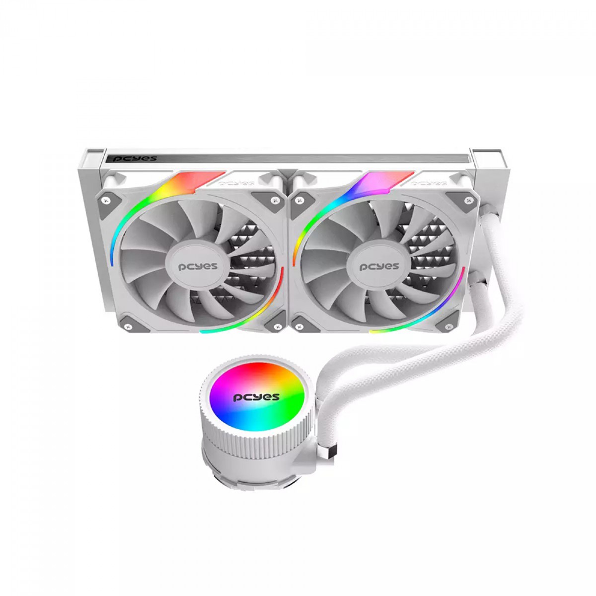 Water Cooler PCYES Sangue Frio 3 ARGB White Ghost, 240mm, Intel-AMD, Branco, ARGBSF3240WGBR