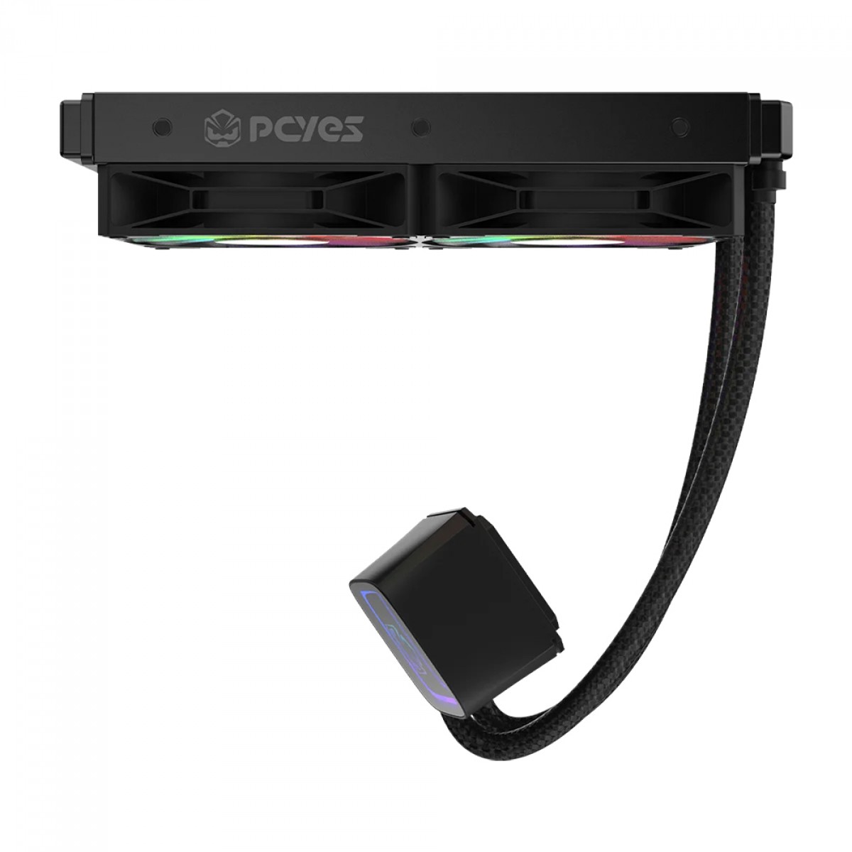 Water Cooler PCYES Tundra Black Vulcan, ARGB, 240mm, Intel-AMD, Preto, WCTBV240