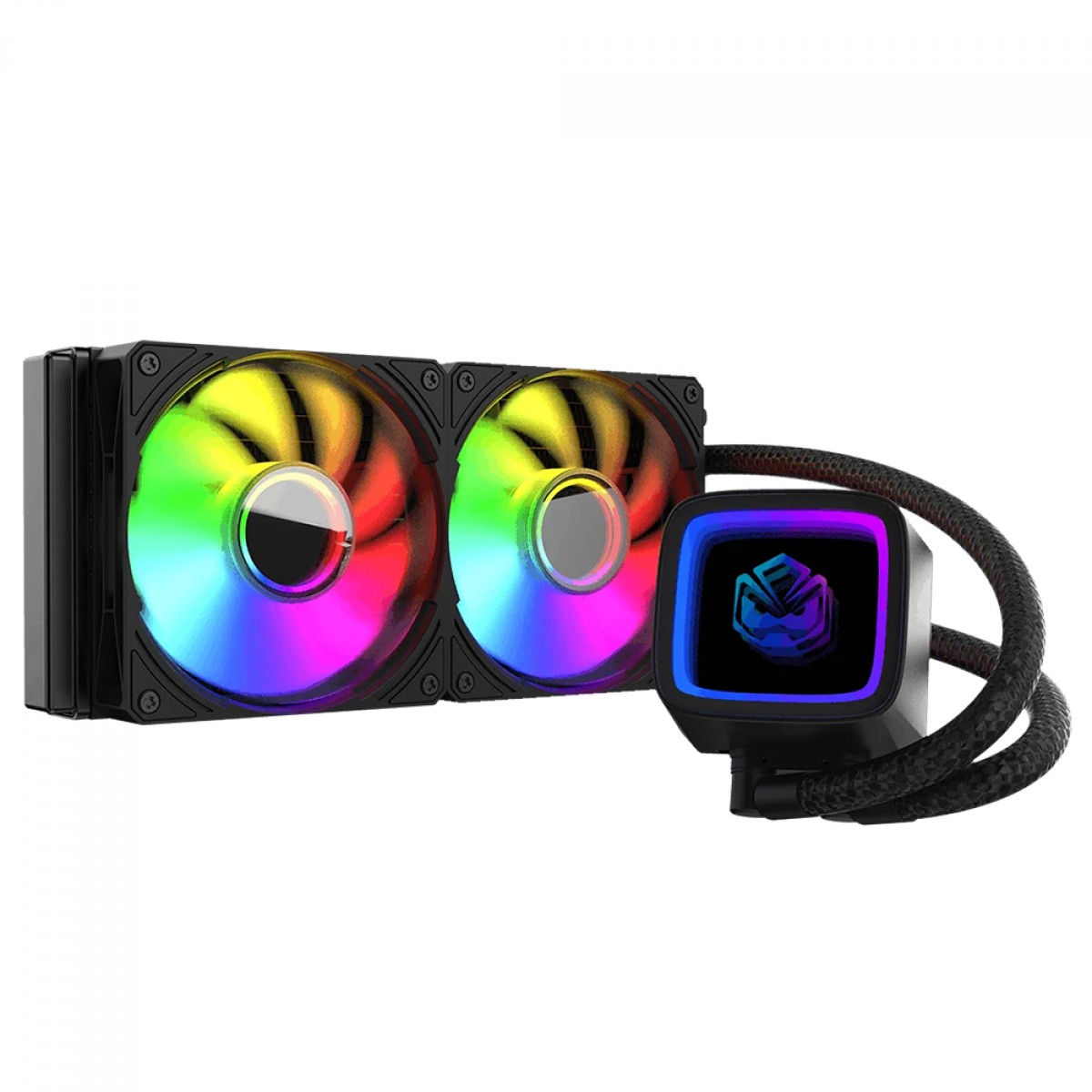 Water Cooler PCYES Tundra Black Vulcan, ARGB, 240mm, Intel-AMD, Preto, WCTBV240