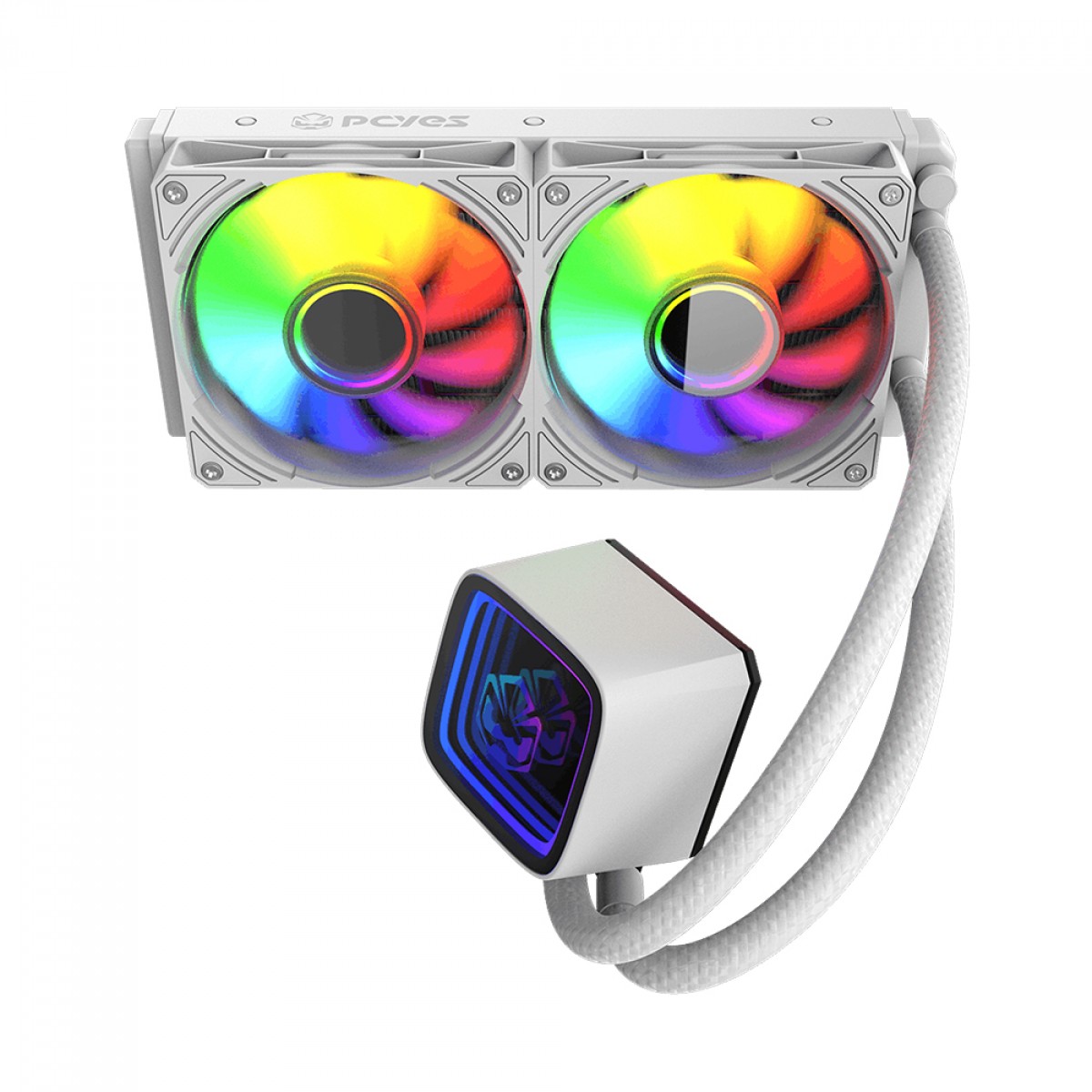Water Cooler PCYES Tundra White Ghost, ARGB, 240mm, Intel-AMD, Branco, WCTWG240