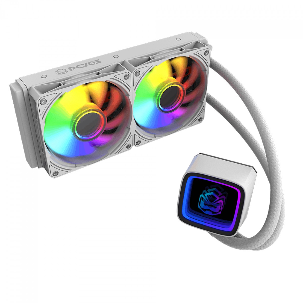 Water Cooler PCYES Tundra White Ghost, ARGB, 240mm, Intel-AMD, Branco, WCTWG240