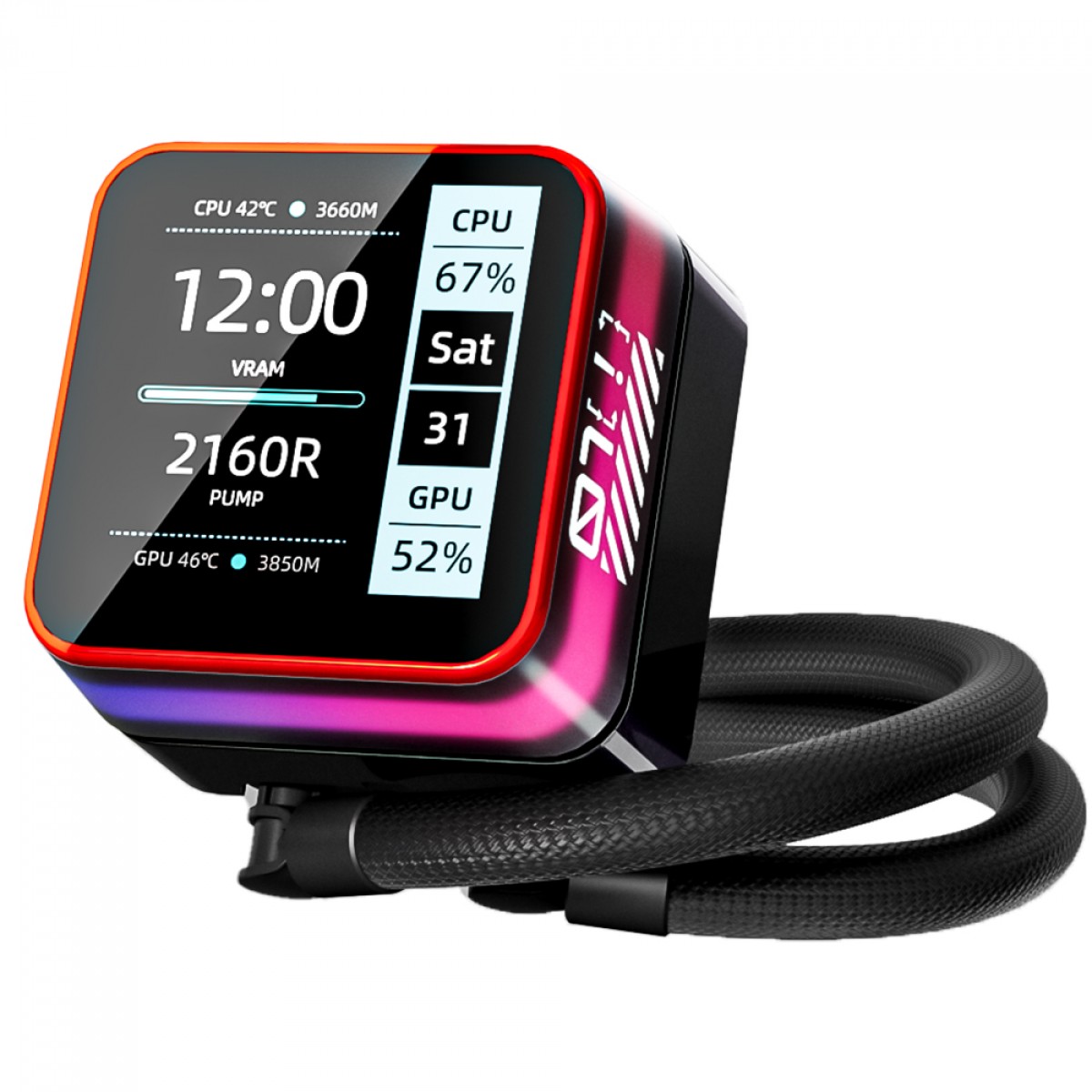 Water Cooler Redragon CCW-3015R, ARGB, 360mm, Com Display LCD, Intel-AMD, Preto