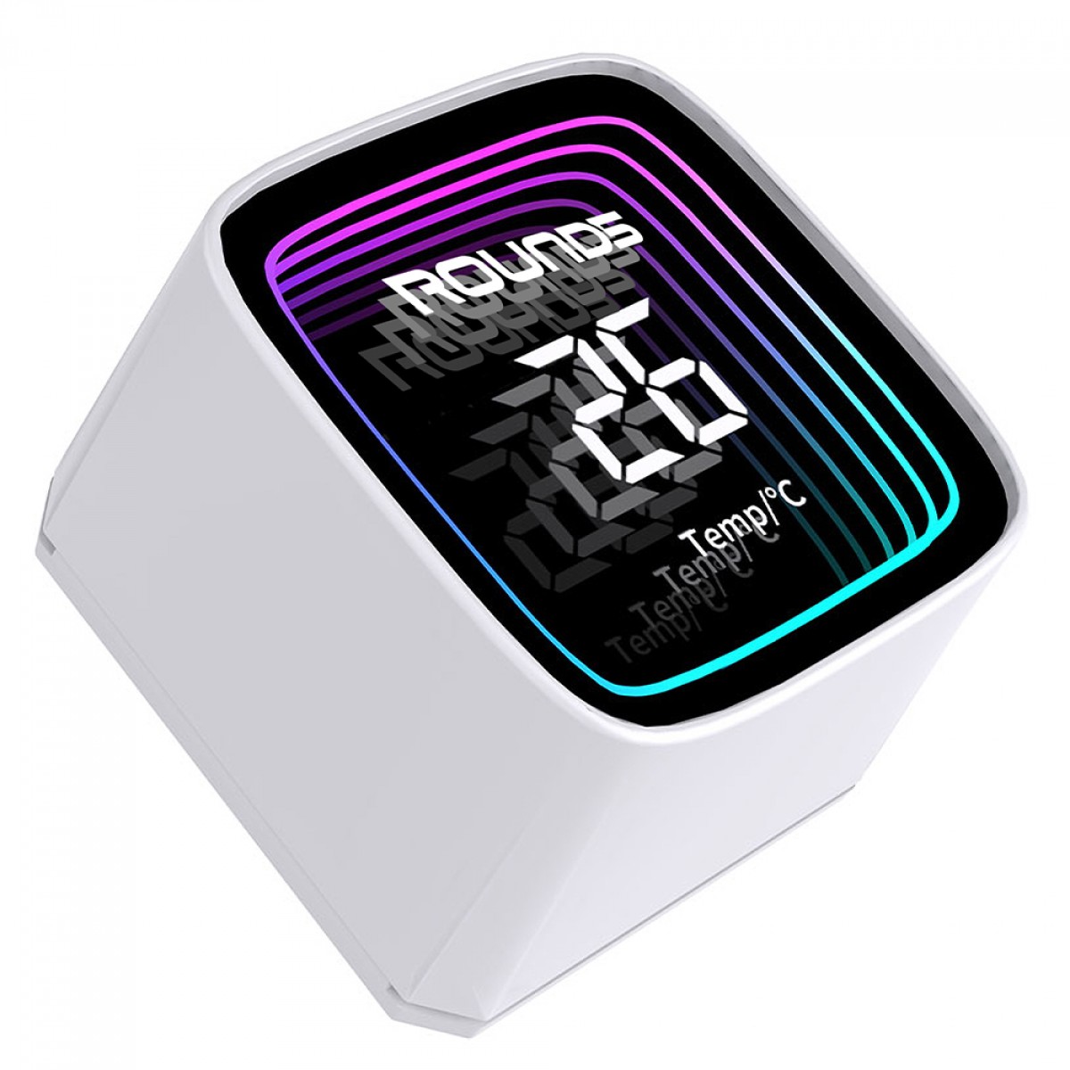 Water Cooler Round5 Boreah White, ARGB, 240mm, Com Display, Intel-AMD, PWM, Branco, R5-WC-BOREAH-240W-2235