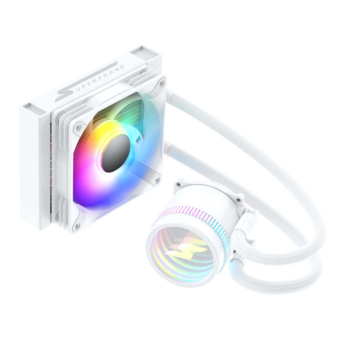 Water Cooler SuperFrame ISENGARD, ARGB, 120mm, Intel-AMD, Controladora, White, SF-W120W