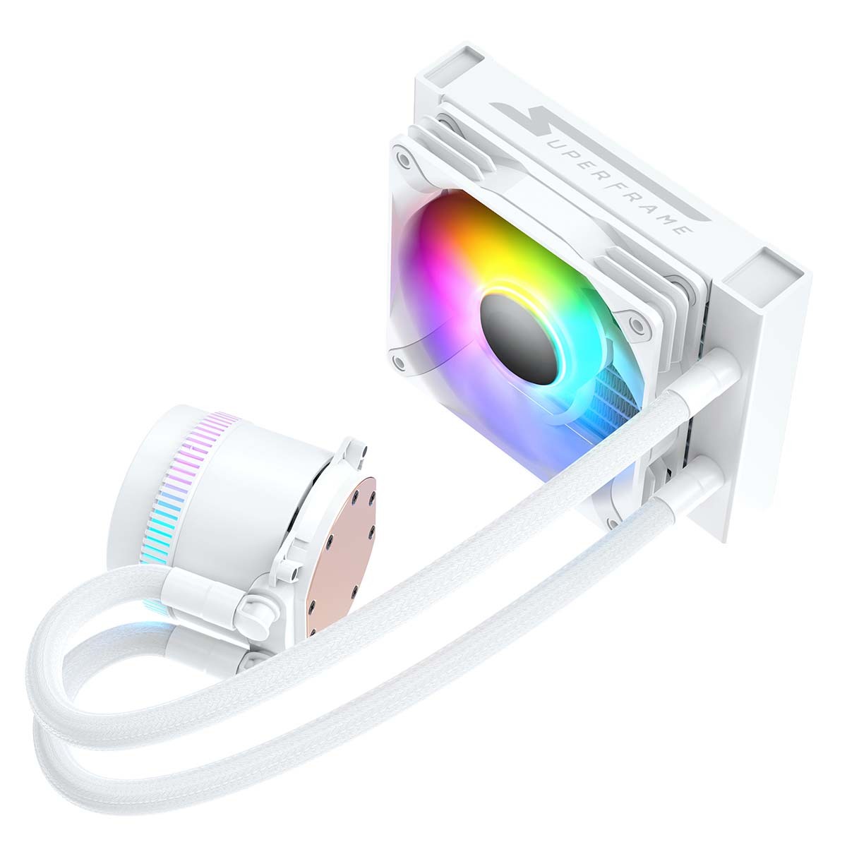 Water Cooler SuperFrame ISENGARD, ARGB, 120mm, Intel-AMD, Controladora, White, SF-W120W