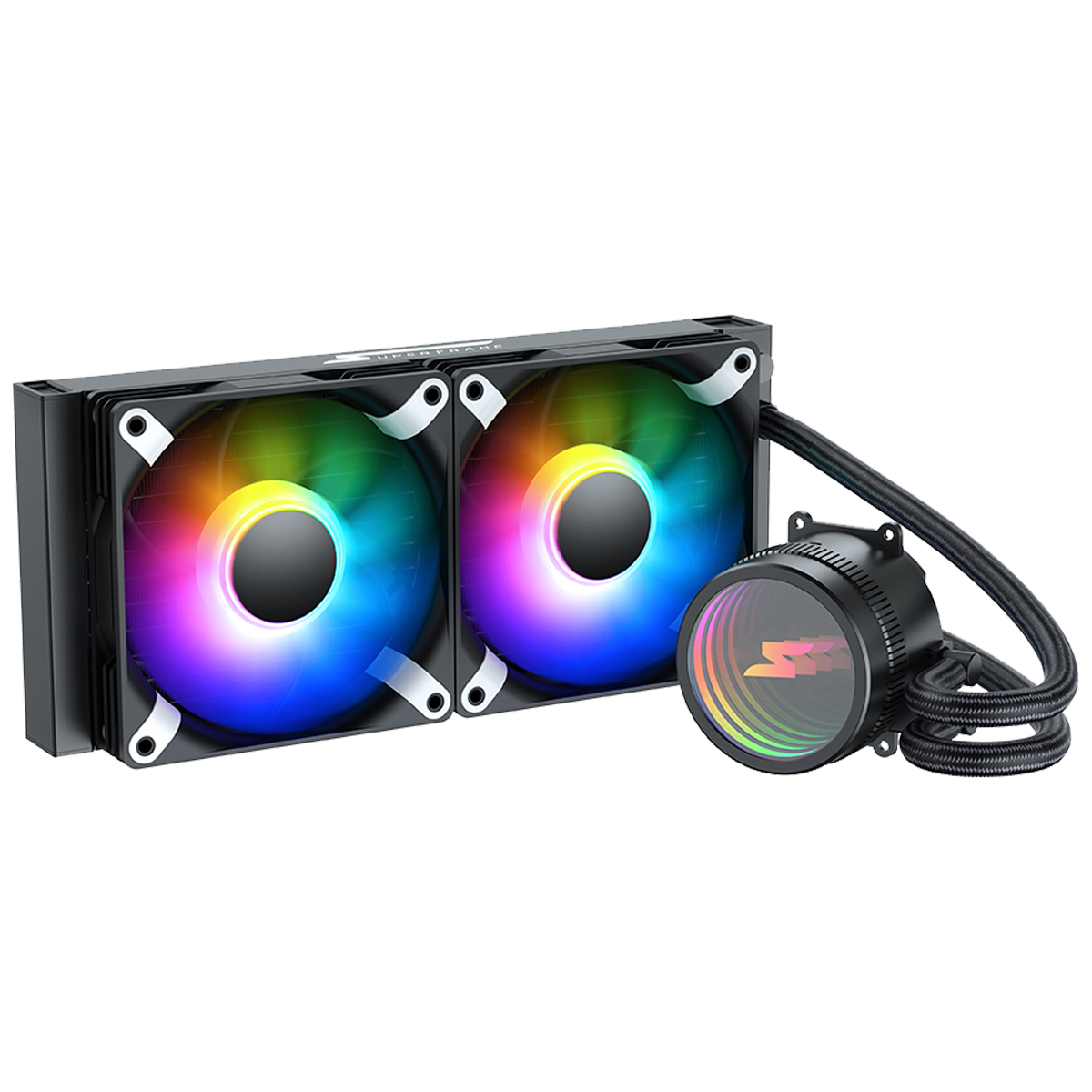 Water Cooler SuperFrame ISENGARD, ARGB, 240mm, Intel-AMD, Controladora, Black, SF-W240