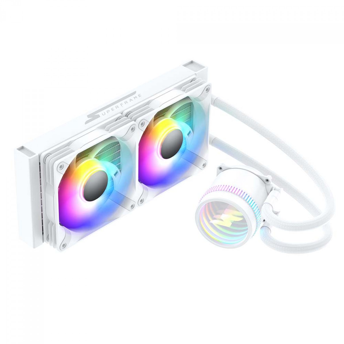 Water Cooler SuperFrame ISENGARD, ARGB, 240mm, Intel-AMD, Controladora, White, SF-W240W