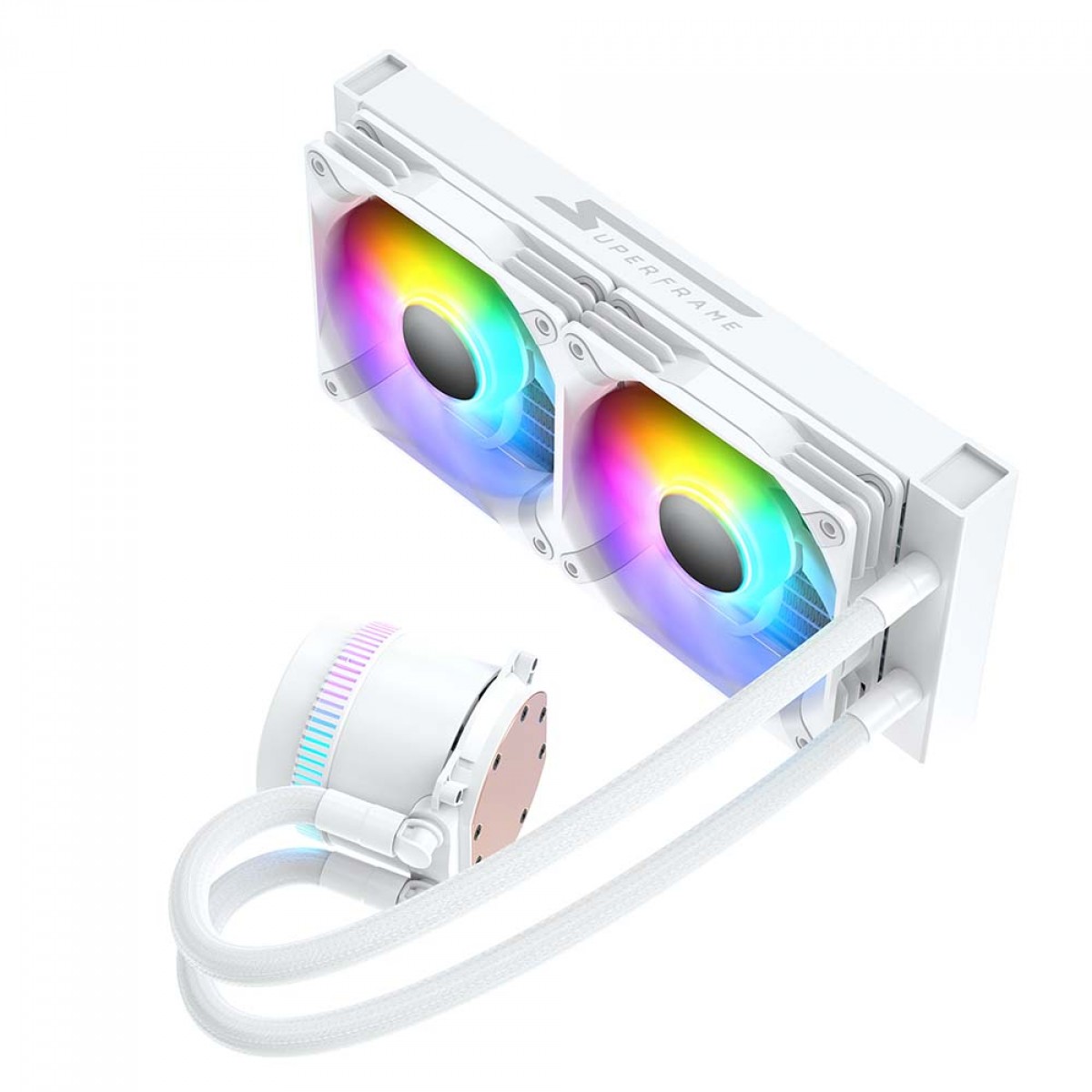 Water Cooler SuperFrame ISENGARD, ARGB, 240mm, Intel-AMD, Controladora, White, SF-W240W