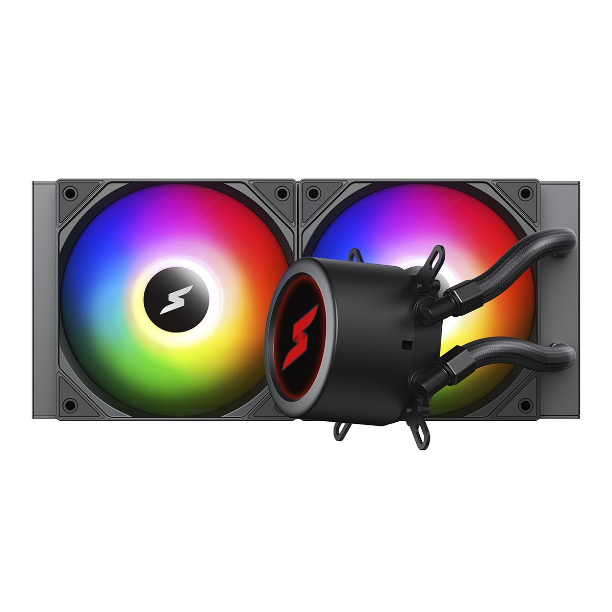 Water Cooler SuperFrame ISENGARD MAGIC, 240mm, Bomba Infinit, Display LCD Customizável, ARGB, Intel-AMD, Black, SF-W240-MB