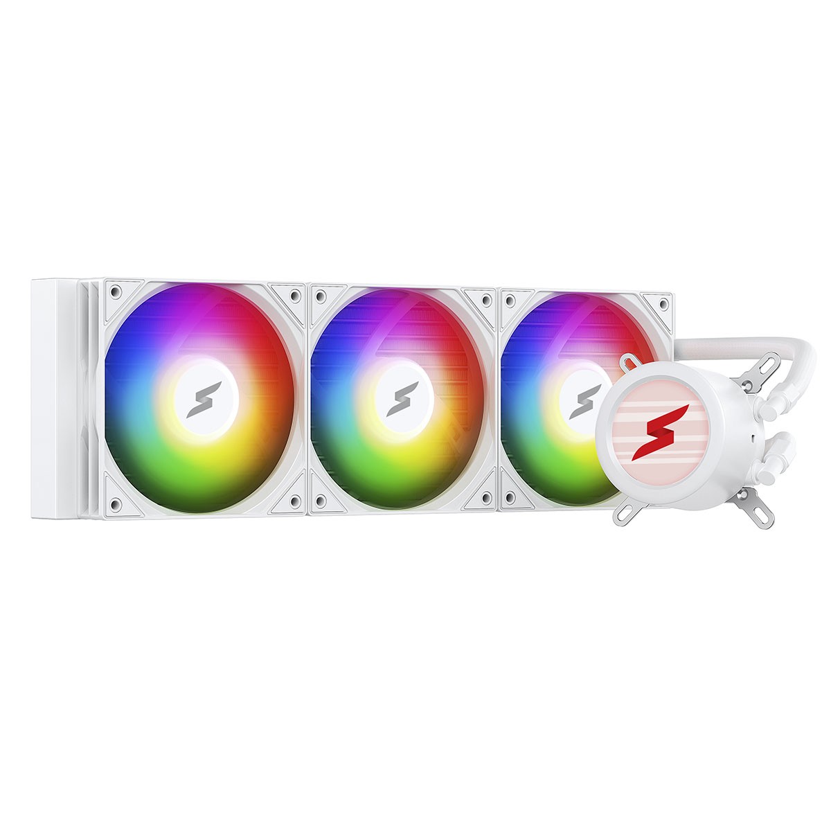 Water Cooler SuperFrame ISENGARD MAGIC, 360mm, Bomba Infinit, Display LCD Customizável, ARGB, Intel-AMD, White, SF-W360-MW