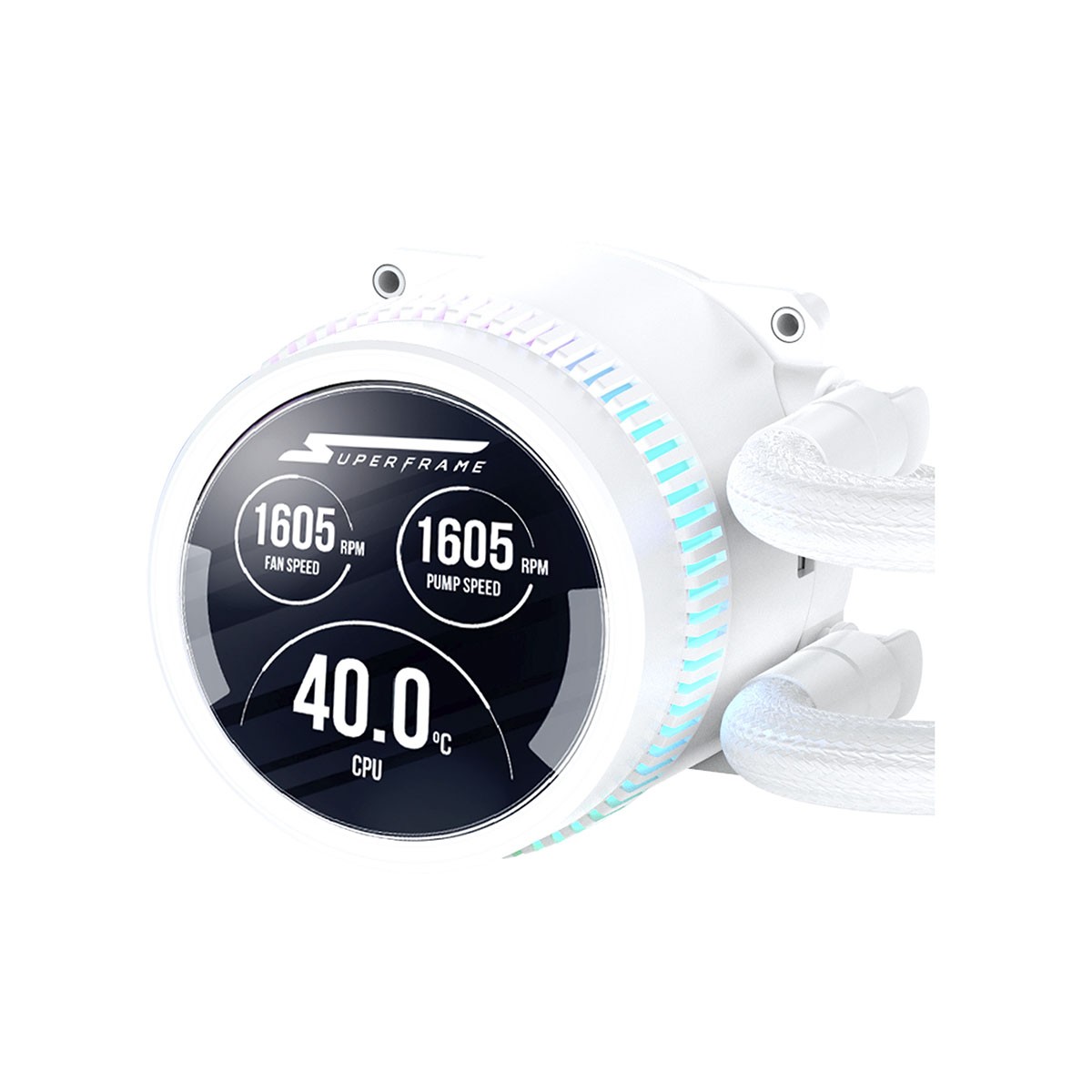 Water Cooler SuperFrame ISENGARD SMART, ARGB, 240mm, Intel-AMD, Controladora, White, SF-W240W-S