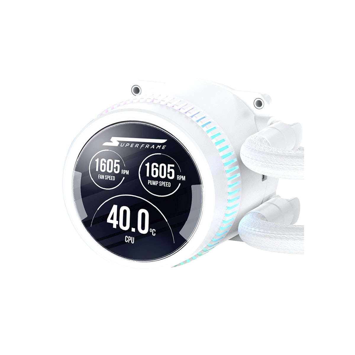 Water Cooler SuperFrame ISENGARD SMART, ARGB, 360mm, Intel-AMD, Controladora, White, SF-W360W-S