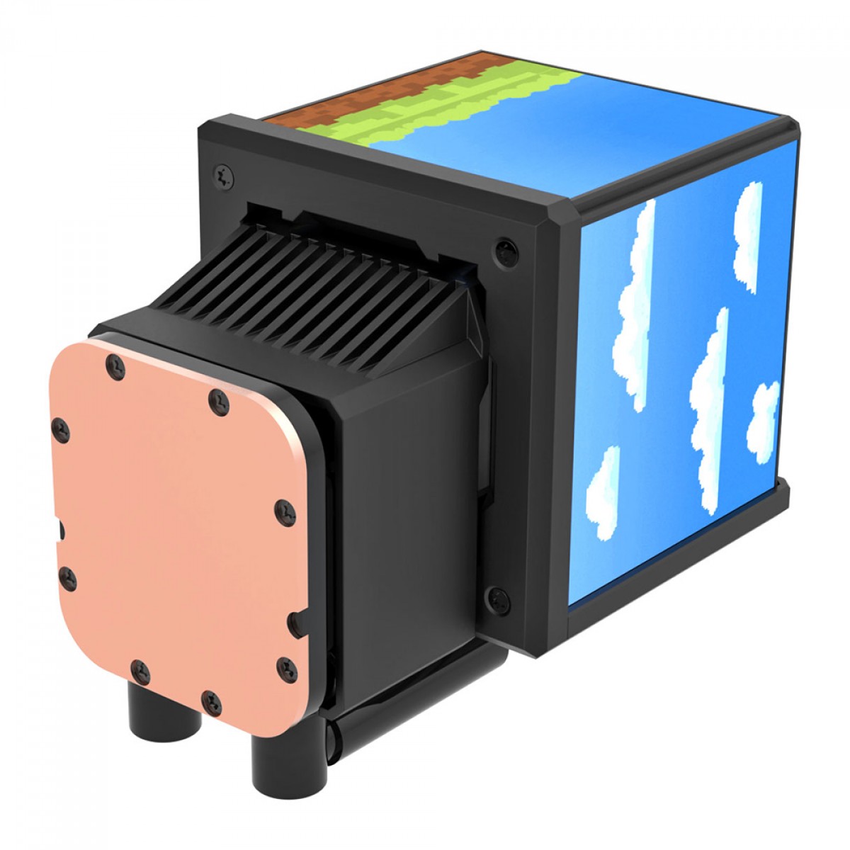 Water Cooler Thermaltake MineCube 360 Ultra ARGB, 360mm, 4 Telas LCD, Intel-AMD, Preto, CL-W481-PL12SW-A