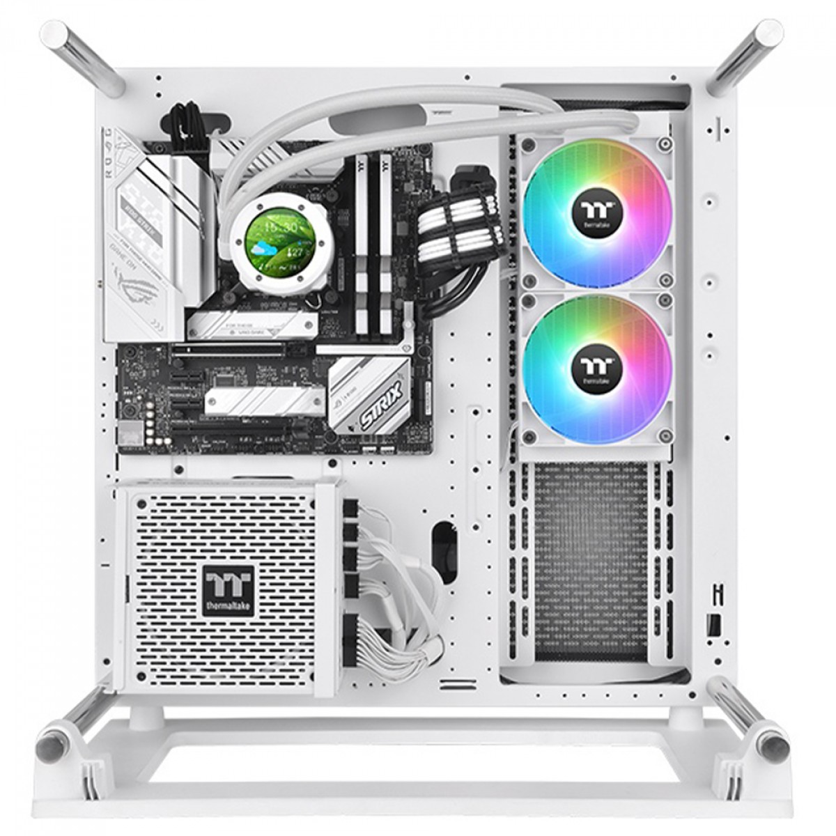 Water Cooler Thermaltake TH240 V2 Ultra EX Snow, ARGB, Display LCD, 240mm, Intel-AMD, Branco, CL-W425-PL12SW-A - Open Box