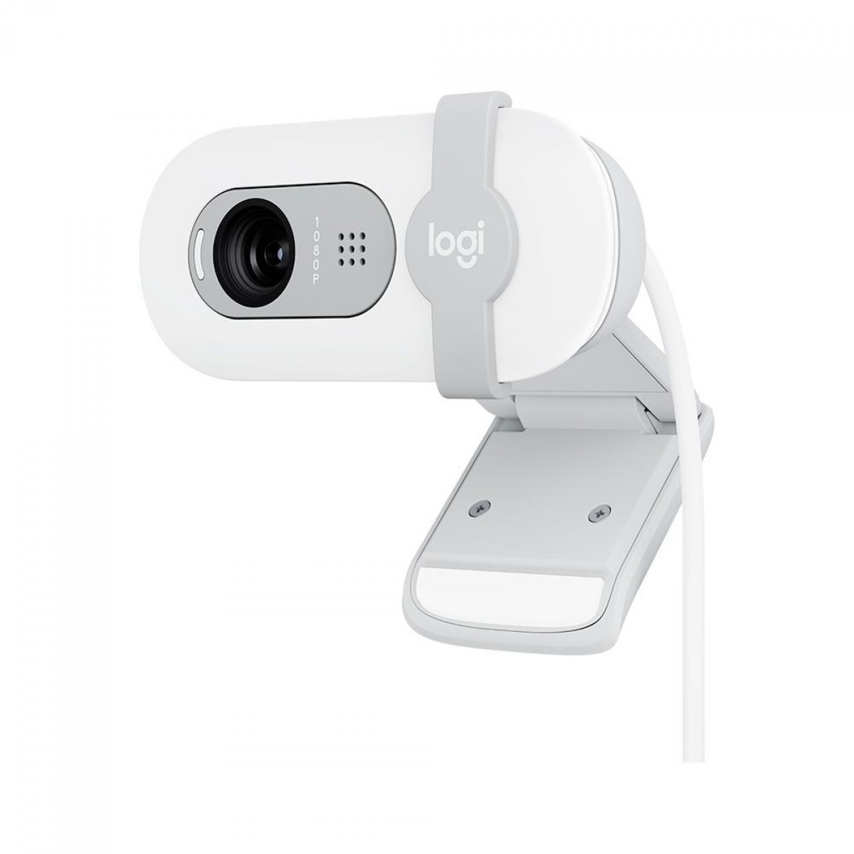 Webcam Logitech Brio 100, Full HD 1080p, 30 FPS, USB, Branco, 960-001615
