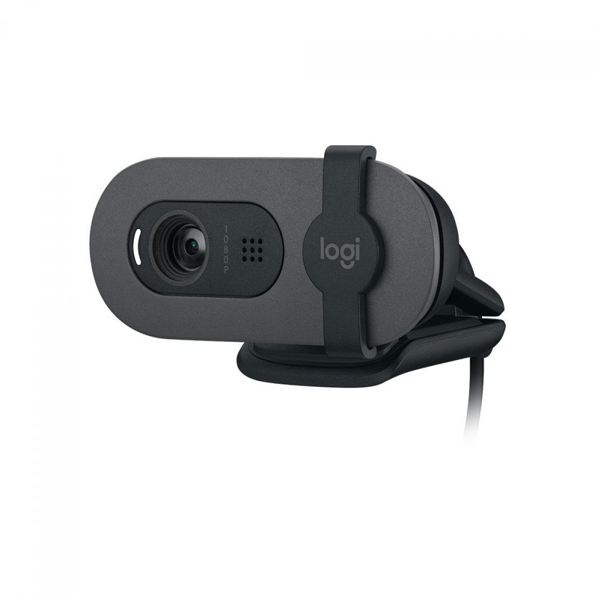 Webcam Logitech Brio 100, Full HD 1080p, 30 FPS, USB, Grafite, 960-001586