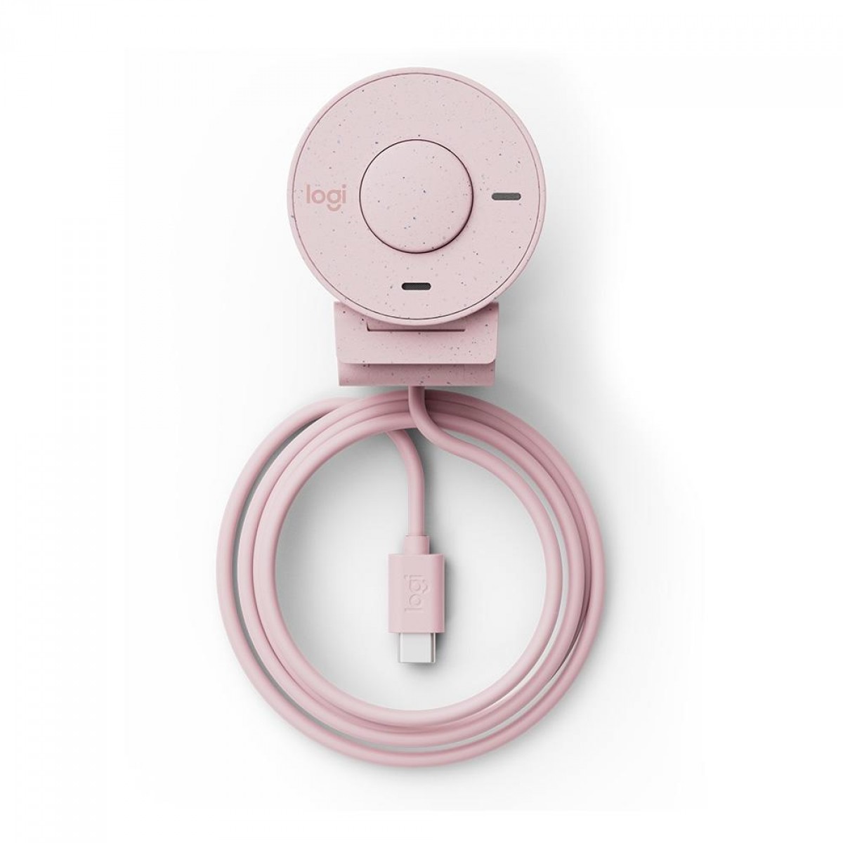 Webcam Logitech Brio 300, Full HD 1080P, 30 FPS, USB-C, Rosa, 960-001446