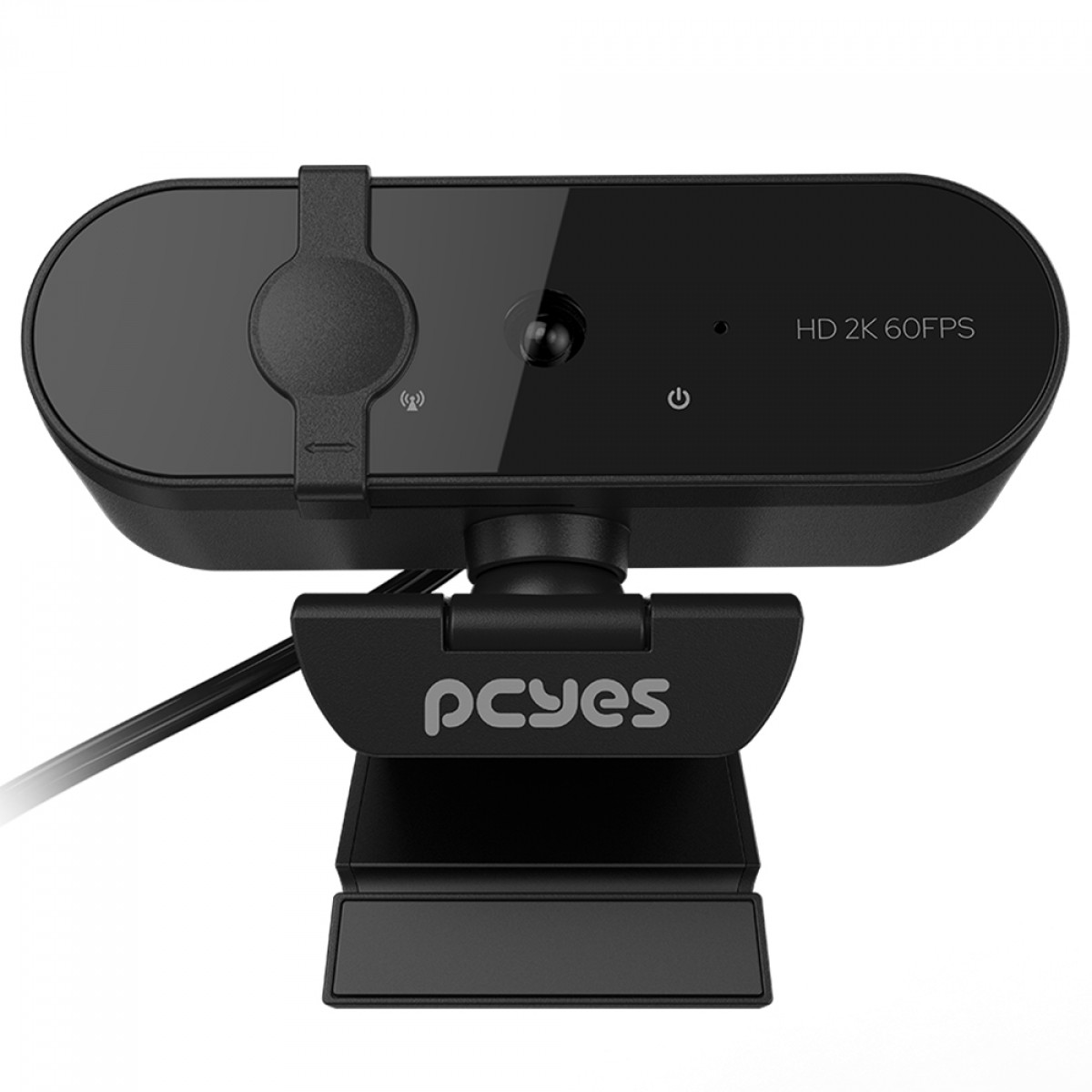 Webcam PCYES RAZA 2K-01, Quad HD, 60 FPS, USB, Com Microfone, Preto, RZ2K01