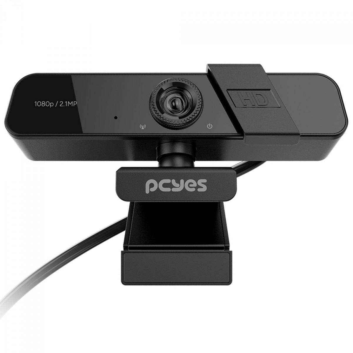 Webcam PCYES RAZA FHD-04, Full HD, 30 FPS, USB, Com Microfone, Preto, RZFHD04