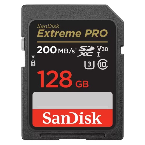 Cartão de Memória SanDisk Extreme PRO, SDXC, 128GB, 200MBs, Class 10, 4K UHD, U3, V30, SDSDXXD-128G-GN4IN