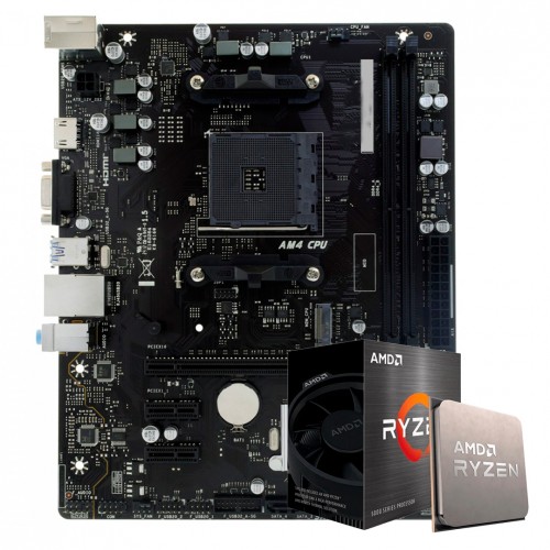 Kit Upgrade, AMD Ryzen 5 5600X, Placa Mãe A520 - Terabyte