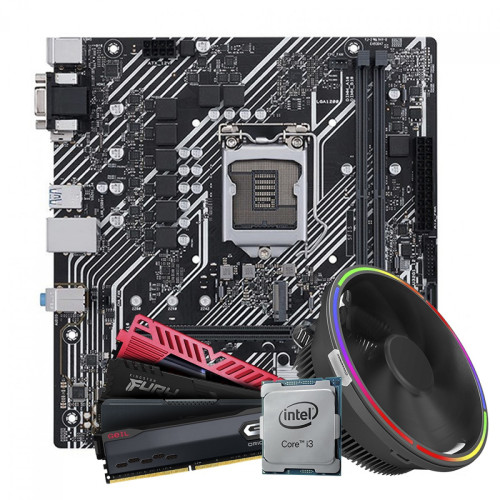 Kit Upgrade Intel i3 10100, H510, 8GB DDR4, Terabyteshop