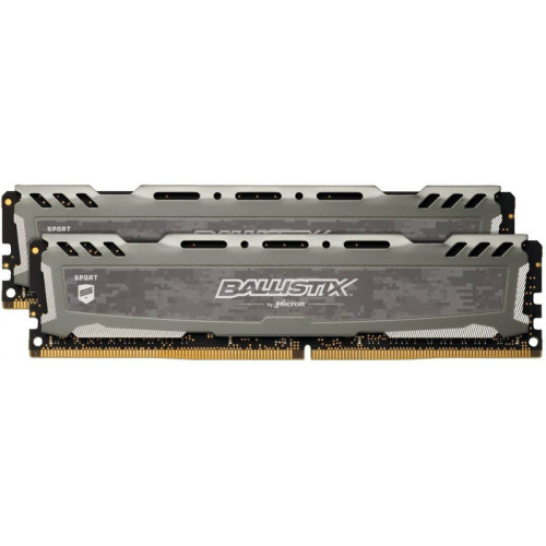 Memória DDR4 Crucial Ballistix Sport Lt, 16GB (2X8GB) 3000MHz, Grey, BLS2K8G4D30AESBK