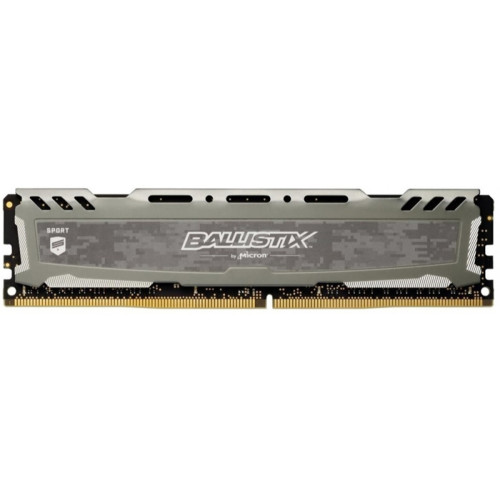 Memória DDR4 Crucial Ballistix Sport LT, 8GB 2666MHz, Grey, BLS8G4D26BFSBK