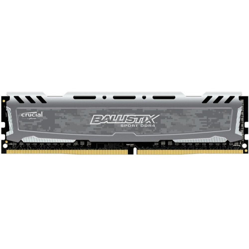 Memória DDR4 Crucial Ballistix Sport LT, 8GB 2400MHz, Grey, BLS8G4D240FSB