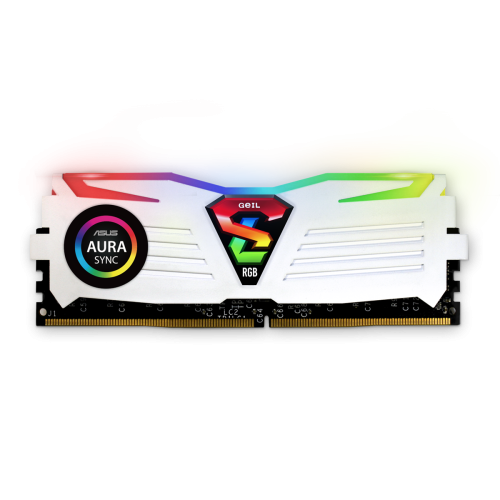 Memória DDR4 Geil Super Luce RGB, 8GB, 3600MHZ, White, GALWS48GB3600C18BSC