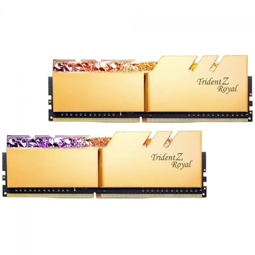 Memória DDR4 G.Skill Trident Z Royal RGB, 16GB (2x8GB), 4000Mhz, Golden, F4-4000C18D-16GTRG