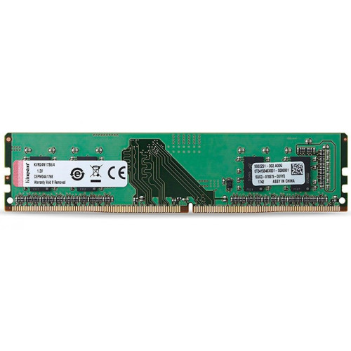 Memória DDR4 Kingston, 4GB, 2400Mhz, KVR24N17S6/4