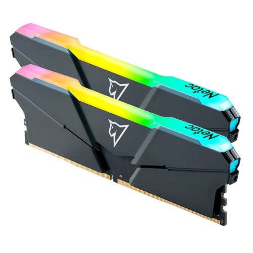Memória DDR4 Netac Shadow RGB, 16GB (2x8GB), 3600MHz, Grey, NTSRD4P36DP-16E
